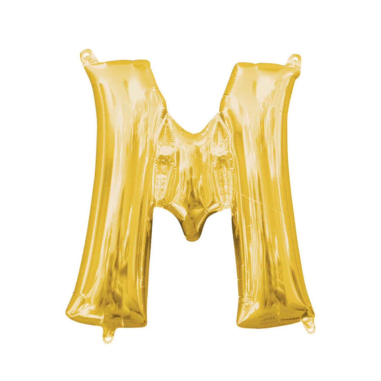 Anagram&#xAE; 16&#x22; Gold Letter M Balloon Air Fill Only Foil Mylar