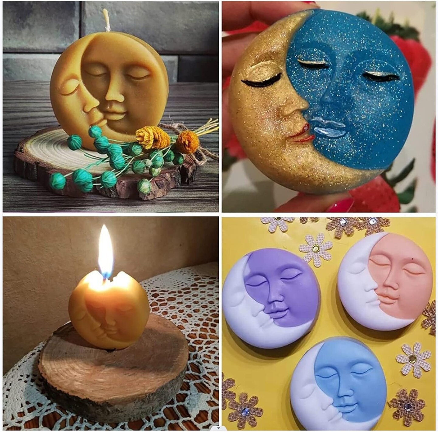 2 Pcs Silicone Soap Molds