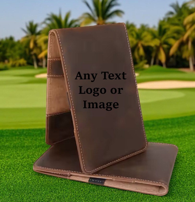 Golf Yardage Book Cover – Personalized Leather Scorecard Holder