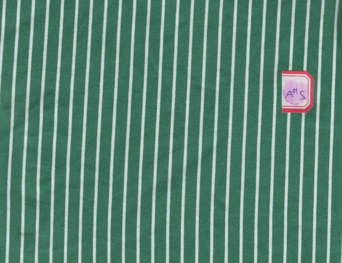 1 Yard Brushed DTY Vertical Stripe Print Knit Fabric 170 GSM, 58/60″ Wide Polyester Spandex Blend