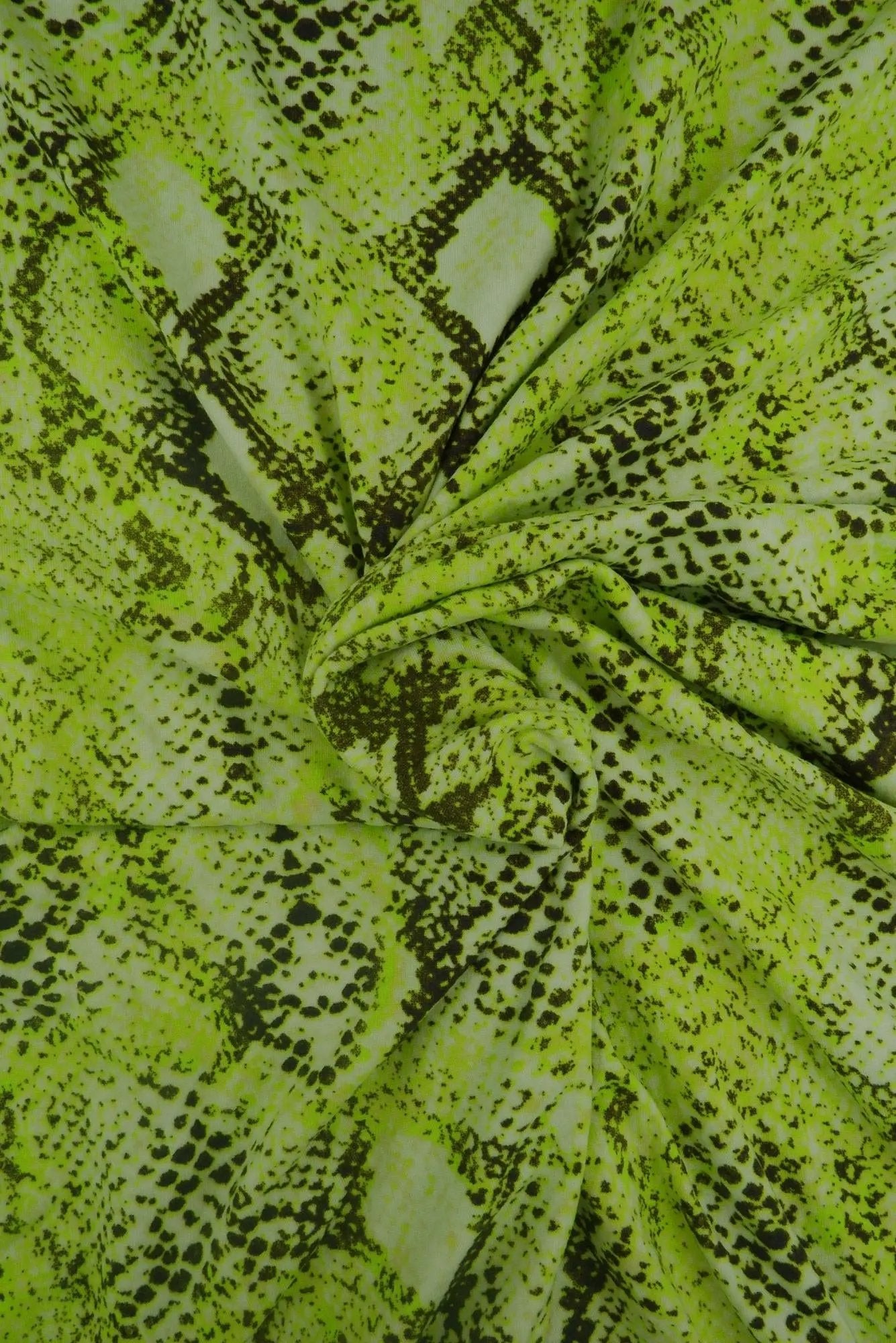 1 Yard DTY Brushed Snake Skin Print Stretch Knit Fabric 58/60" Width