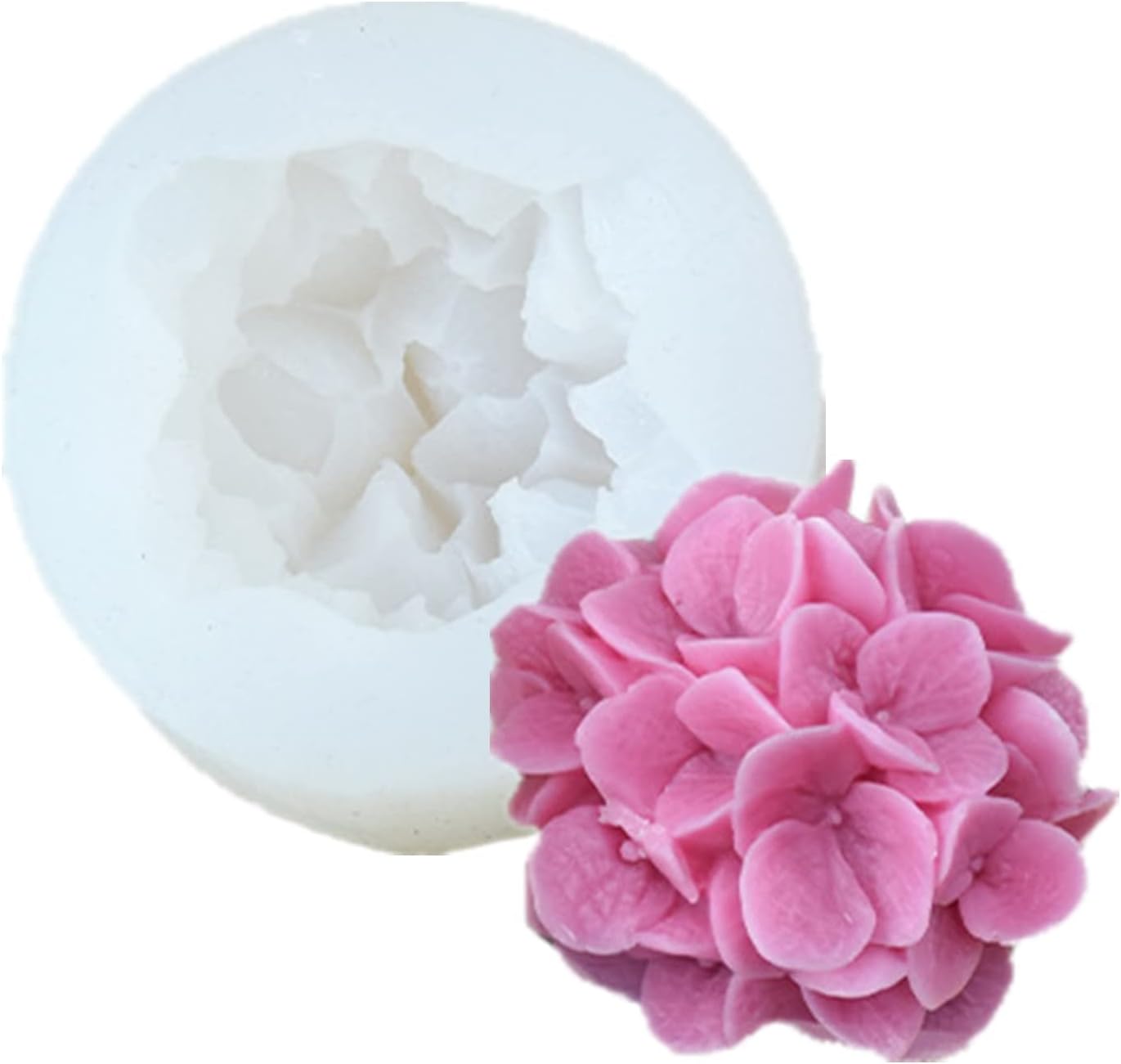 Hydrangea Flower Candle Soap Silicone Mold Fondant Chocolate