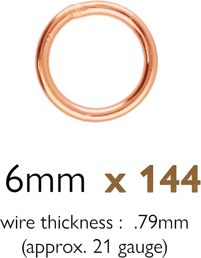 The Beadsmith Open Jump Rings – Wire Thickness, Findings for Making Keychains, Charms, Chain Mail and Body Jewelry