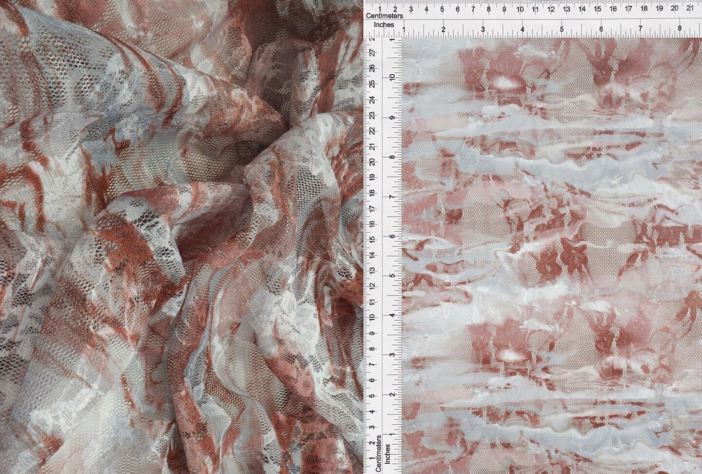 1 yard Abstract Lace Digital Print Soft Stretch Fabric 56/58" Wide, 92% Polyester and 8% Spandex