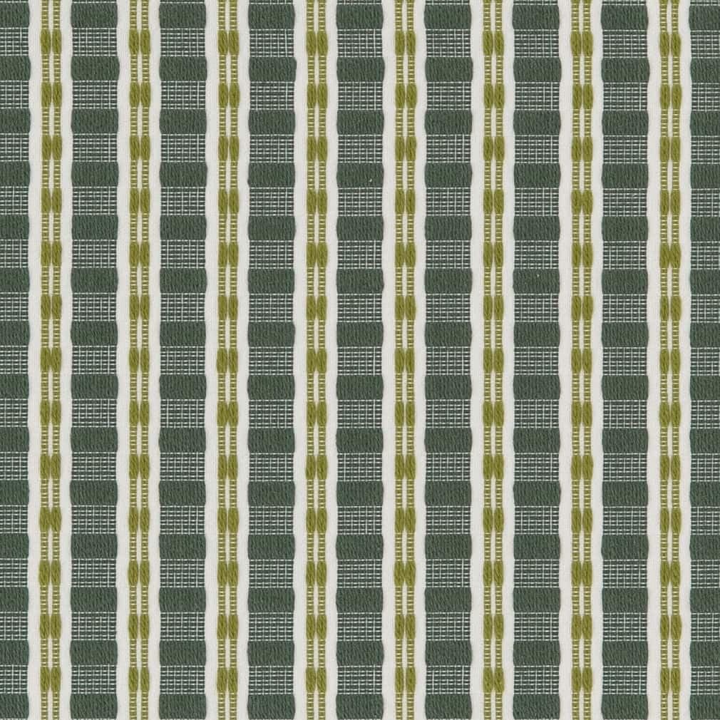 Green Made in America Stripe Woven Pattern Upholstery Fabric by The Yard - SKU: Clayton Willow