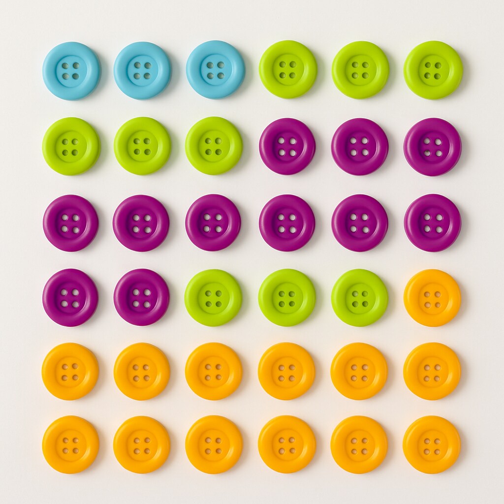 Assorted Multicolor Adhesive Craft Buttons | Self-Stick Embellishments for Kids Crafts, Scrapbooking & Classroom Projects