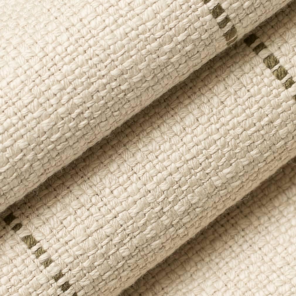 Green Stripe Linen Look Woven Pattern Upholstery Fabric by The Yard - SKU: Aidan Olive