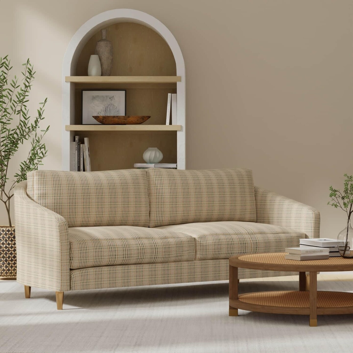 Green Stain Resistant Performance Pet Friendly Check Plaid Woven Pattern Upholstery Fabric by The Yard - SKU: Quest Rustic