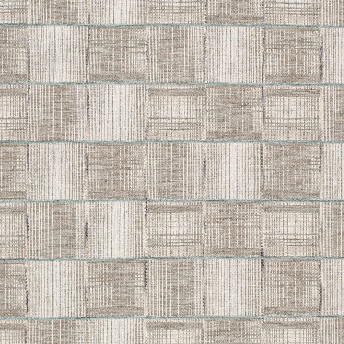 Aqua Teal Performance Grade Abstract Geometric Woven Pattern Upholstery Fabric by The Yard - SKU: Millard Gravel