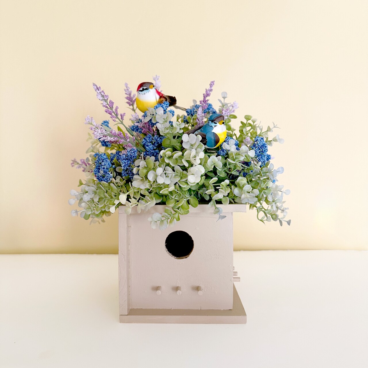 Floral Birdhouse Arrangement