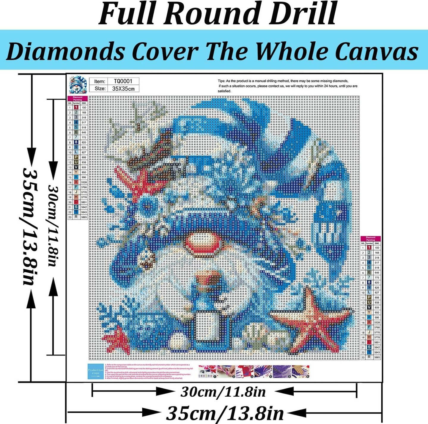 Gnome Drift Bottle Diamond Art Kits for Adults, 5D Diamond Painting Kits for Adults Beginners, DIY Full Round Drill Diamond Dot Painting Gem Art Kits for Adult, Home Wall Decor 13.8x13.8 Inch