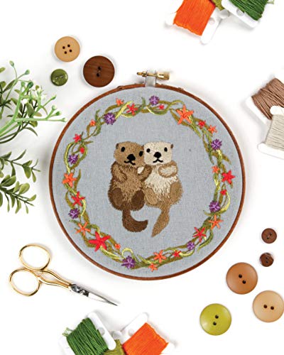 Animal Embroidery Workbook: Step-by-Step Techniques & Patterns for 30 Cute Critters & More (Landauer) Designs include Foxes, Sloths, Hedgehogs, Giraffes, Cats, Chickadees, Pandas, Bees, Flowers & More