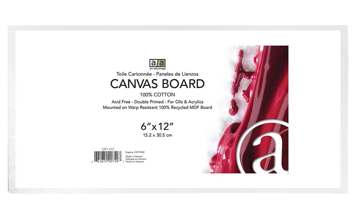 Art Advantage Canvas Board Recycled MDF 6x12