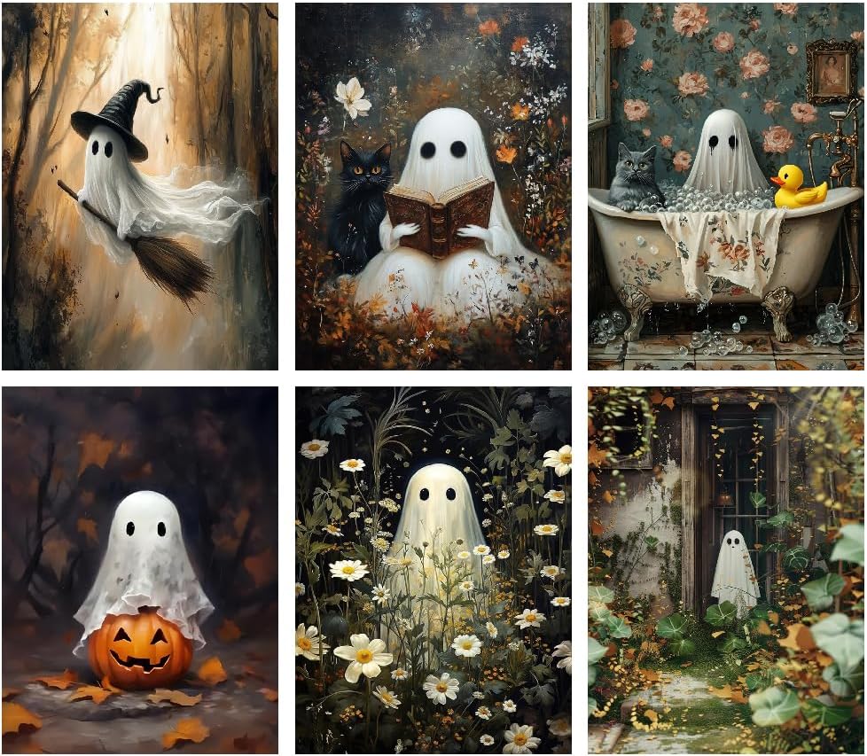 6 Pack Halloween 5D Diamond Painting Kits for Adults – Full Drill