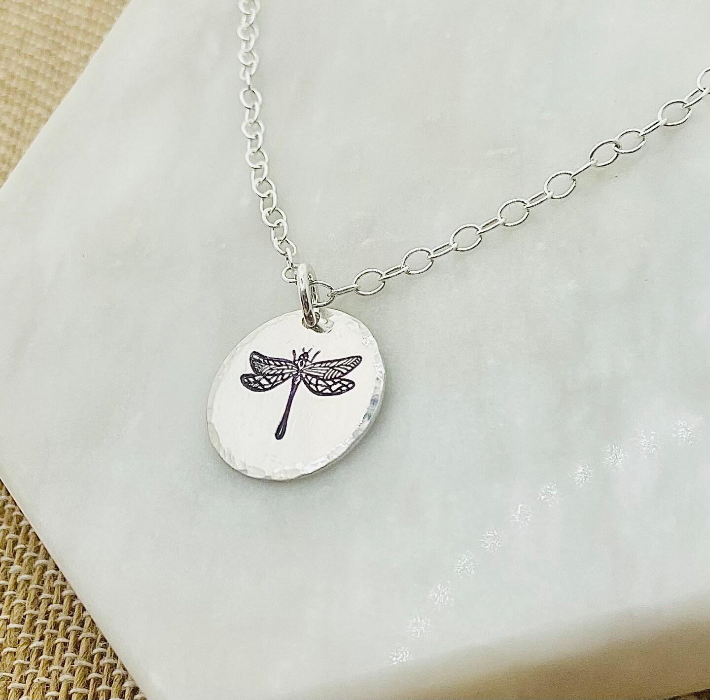 Dragonfly Necklace, Sterling Silver Dragonfly Necklace, Dragonfly Jewelry product 2