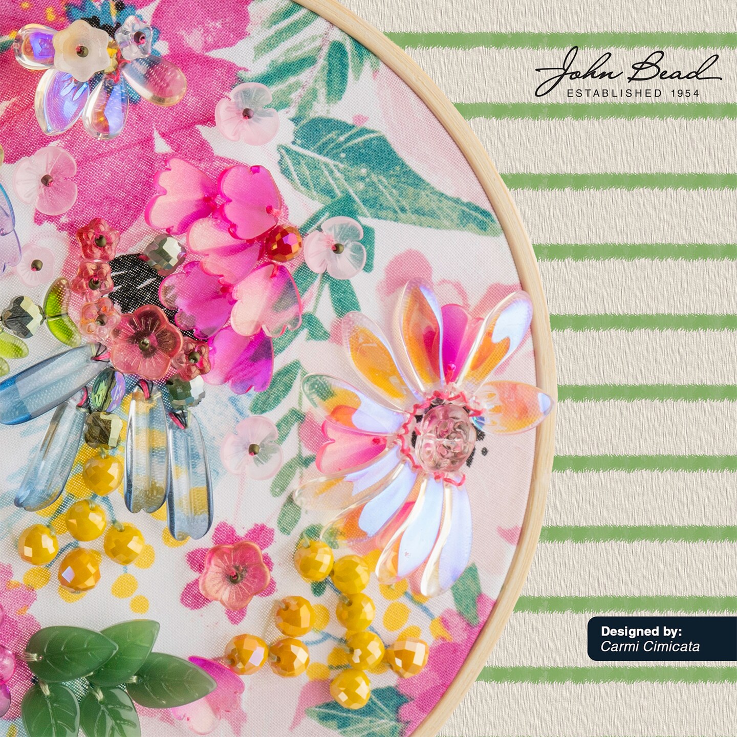 Crystal Lane DIY Glass Garden 7in Flower Petals Bead Strand