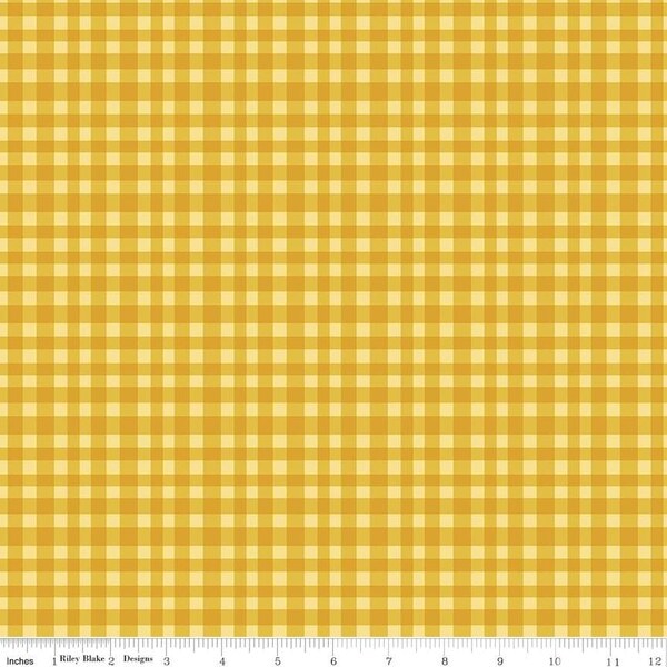 Gingham in Yellow (c16595-yellow) | Hand Made | Damask Love | Riley Blake