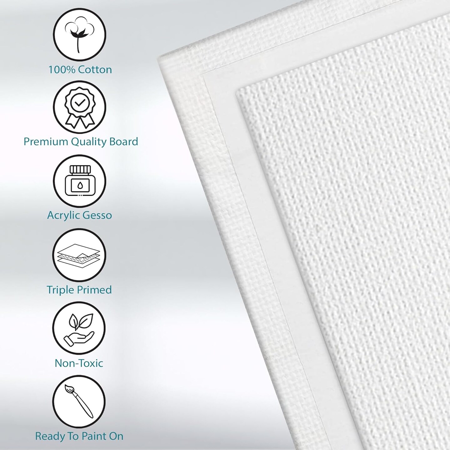 Canvas Boards for Painting - 4x6 6-Pack Bulk Canvas Panels(White)