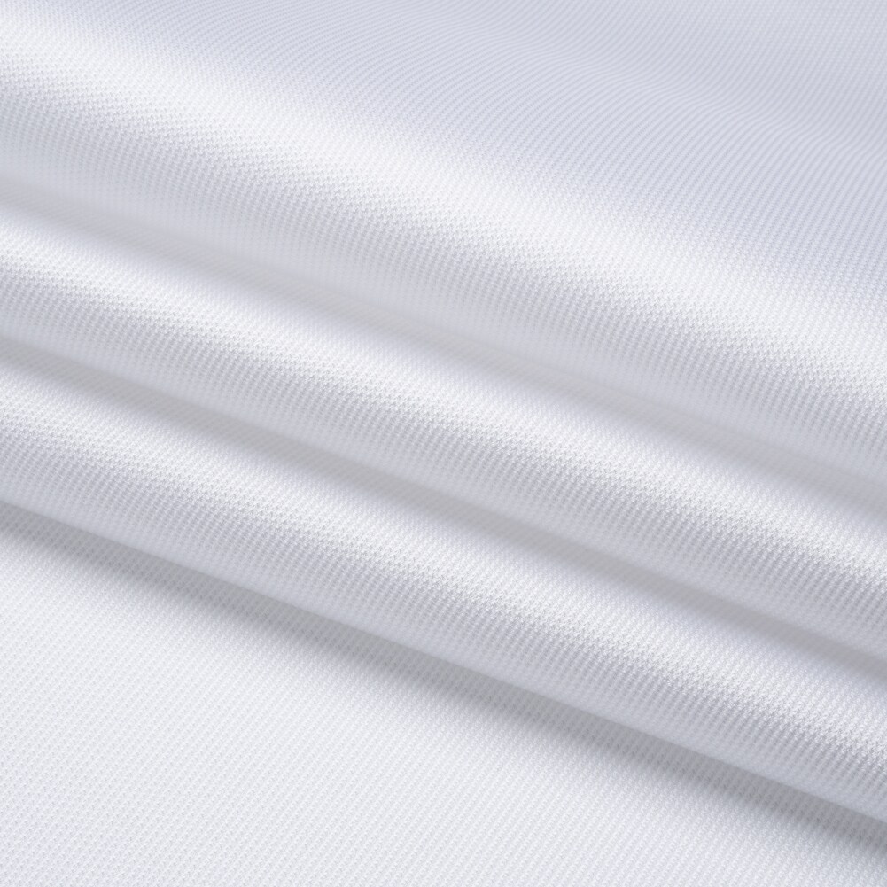 1 Yard Snow White Polyester Silk Mikado Pique Italian Costume Fabric, 62 Inches Wide