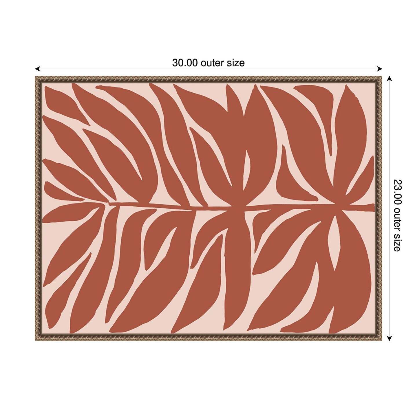 Terra Cotta Block Palms II by June Erica Vess Framed Canvas Wall Art