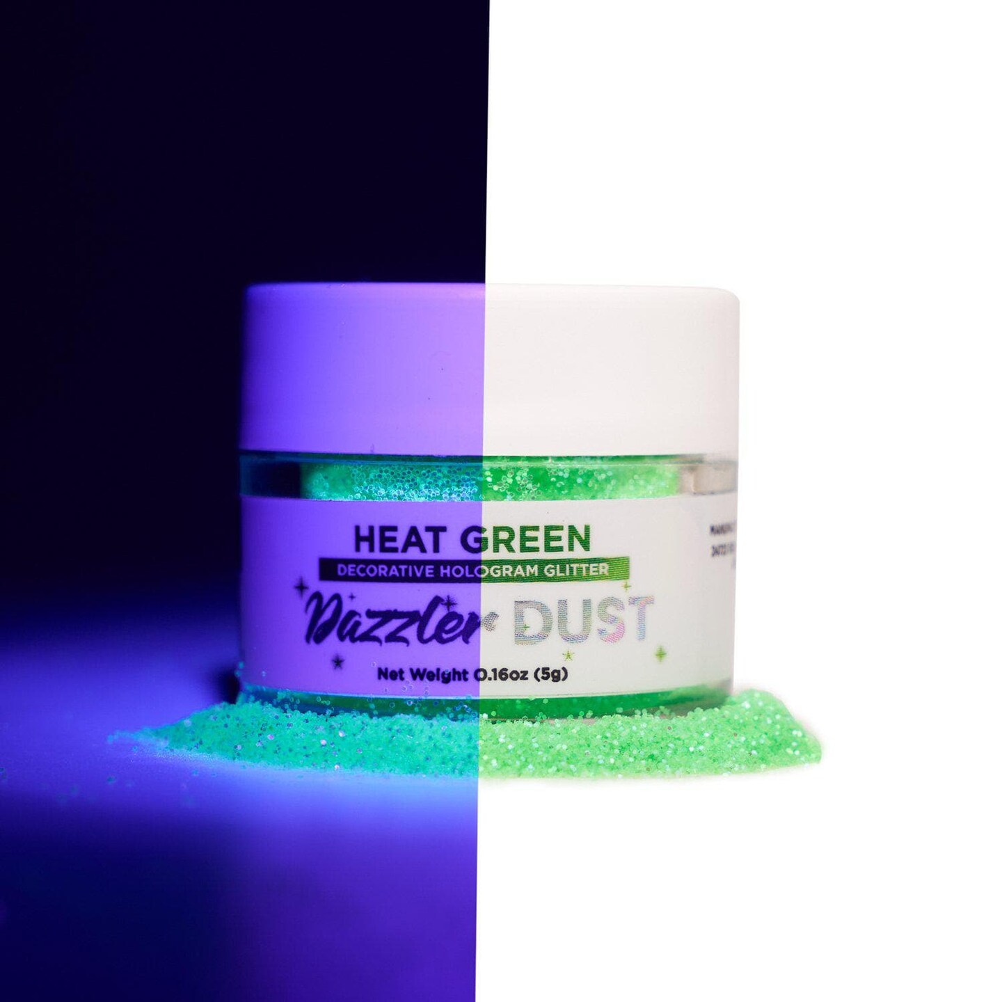 Heat Green Dazzler Dust&#xAE; 5 Gram Jar