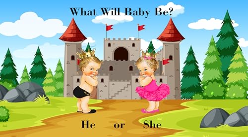 Prince and Princess Gender Reveal reveal edible cake topper You select the Babies to show and size
