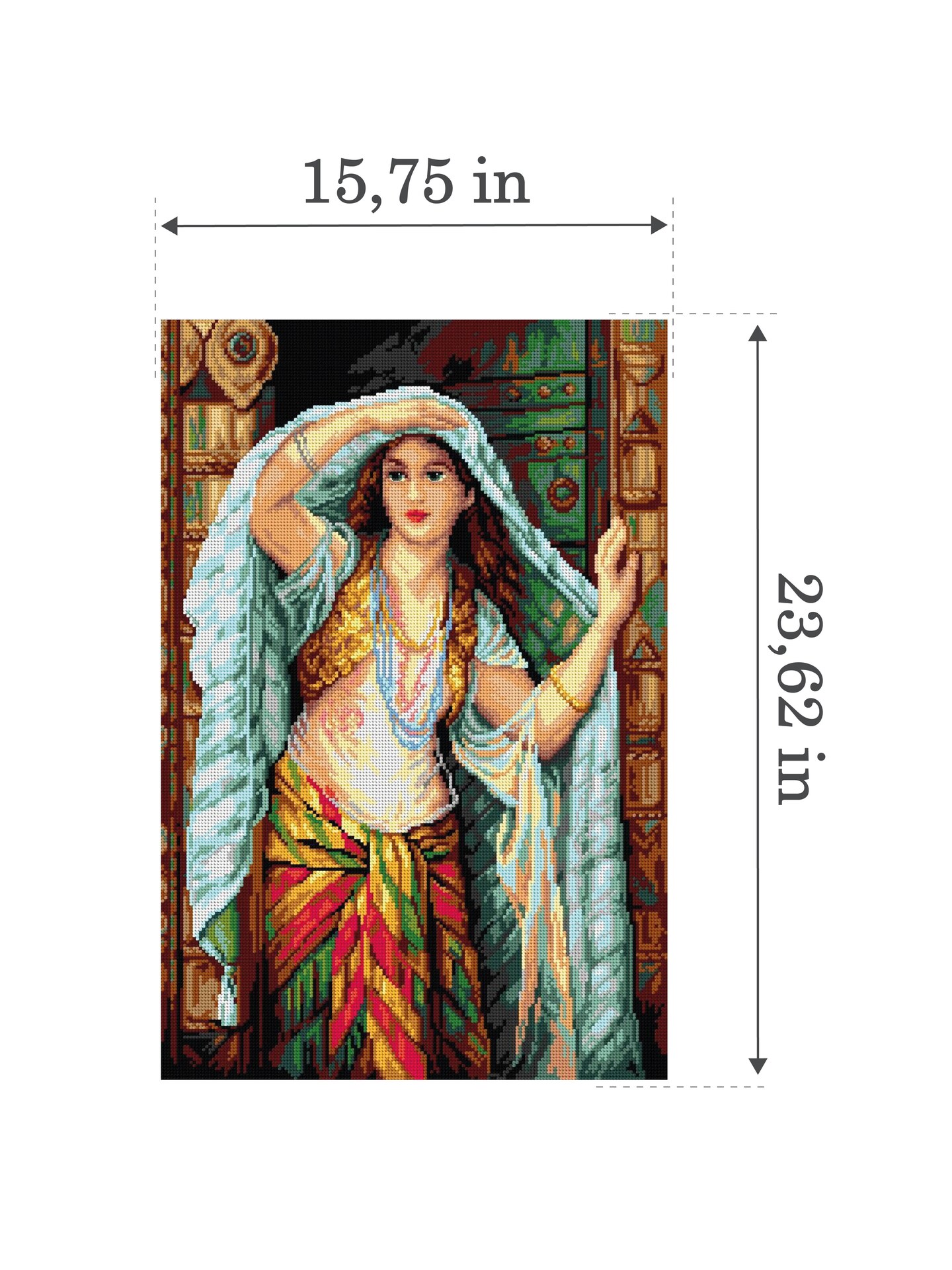 Gobelin canvas for halfstitch without yarn after William Clark Wontner - Lady of Baghdad 2970Q