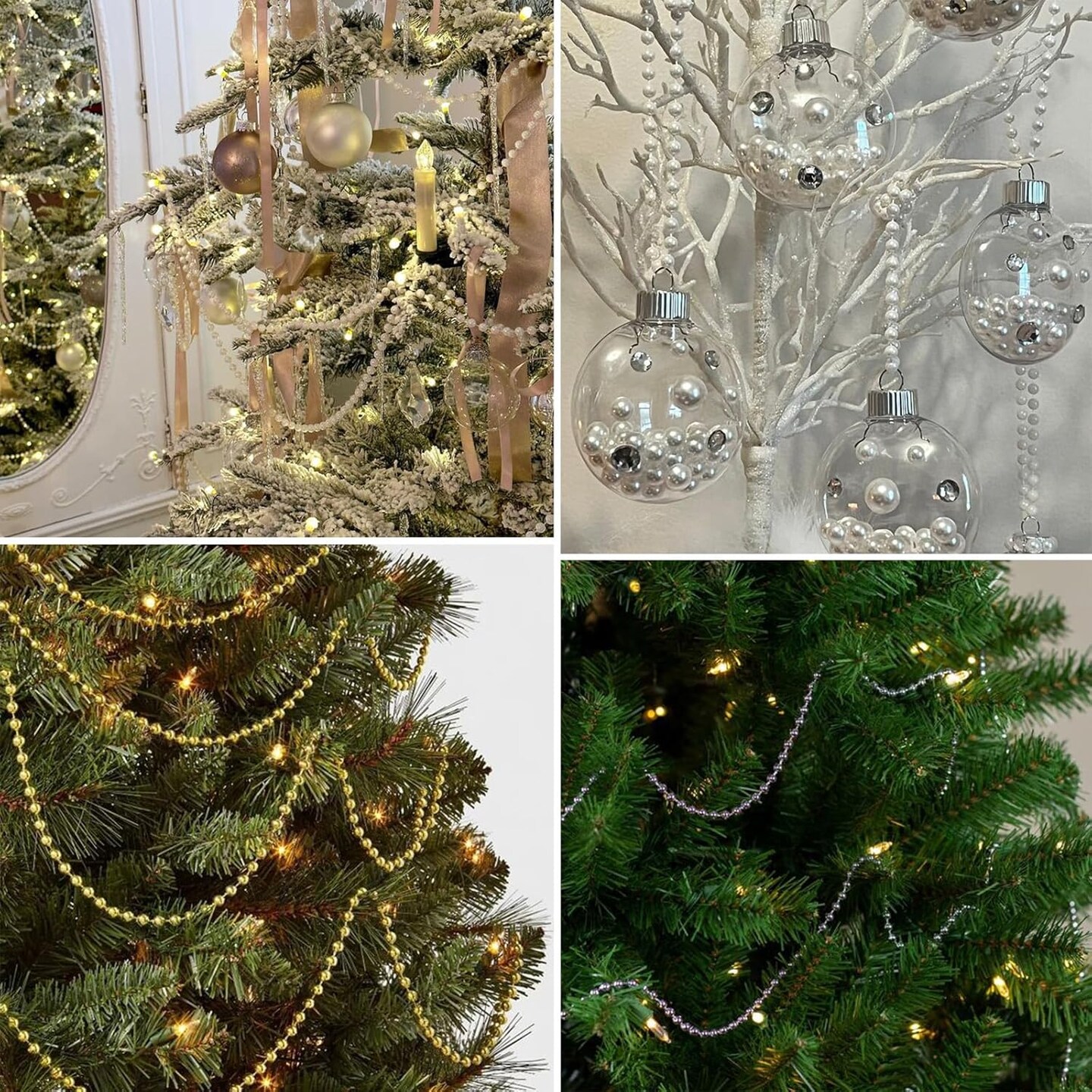 12MM Craft Pearl Beads String Spool Ivory Color Faux Pearl Strand Roll