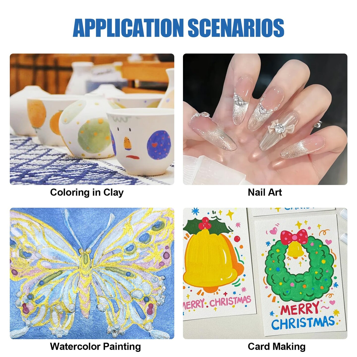 CraftyManor Mini Forestry Shifting Watercolor Painting Set, 40 Color Shifting Watercolor Paint Set, Shimmer Metallic Watercolor Paints Set, Glitter Watercolor Paint, Solid, Rococo & DunHuang Style