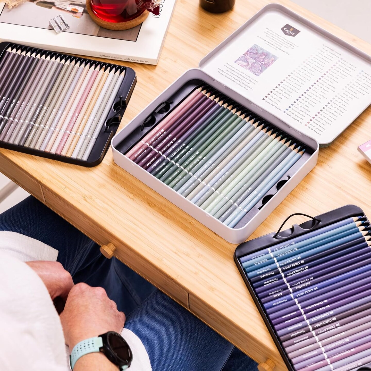 72 Harmonious Colored Pencil Set | Wax-Based, Soft Core Coloring Pencils for Expert Blending