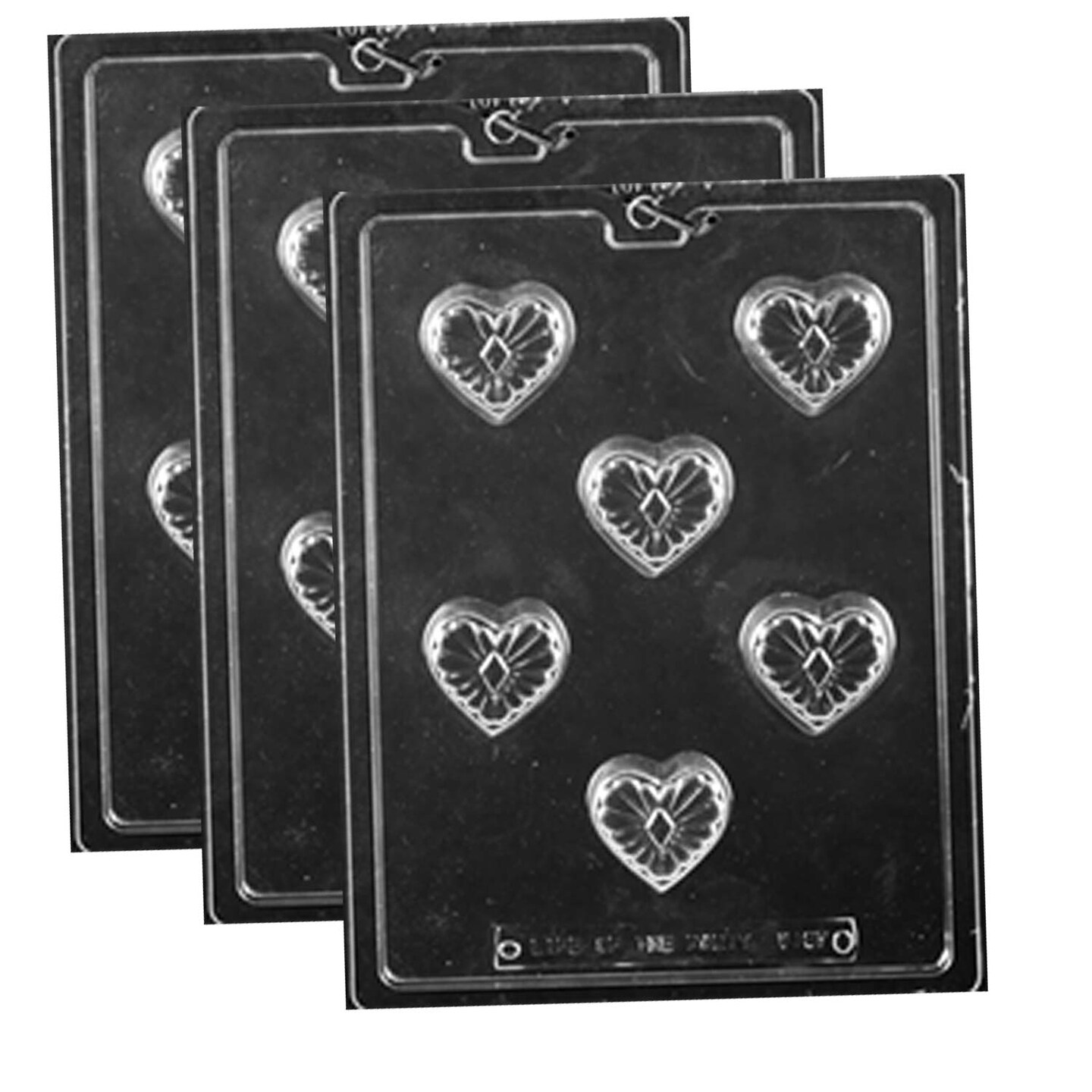 Decorative Heart Chocolate Mold/2&#x22; x 1-5/8&#x22; x 5/8&#x22;