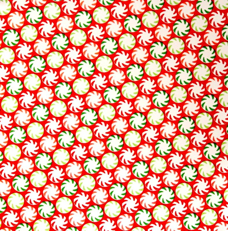 Martha Stewart Crafts Holiday Peppermint Candy 12 x 12 Cardstock Paper