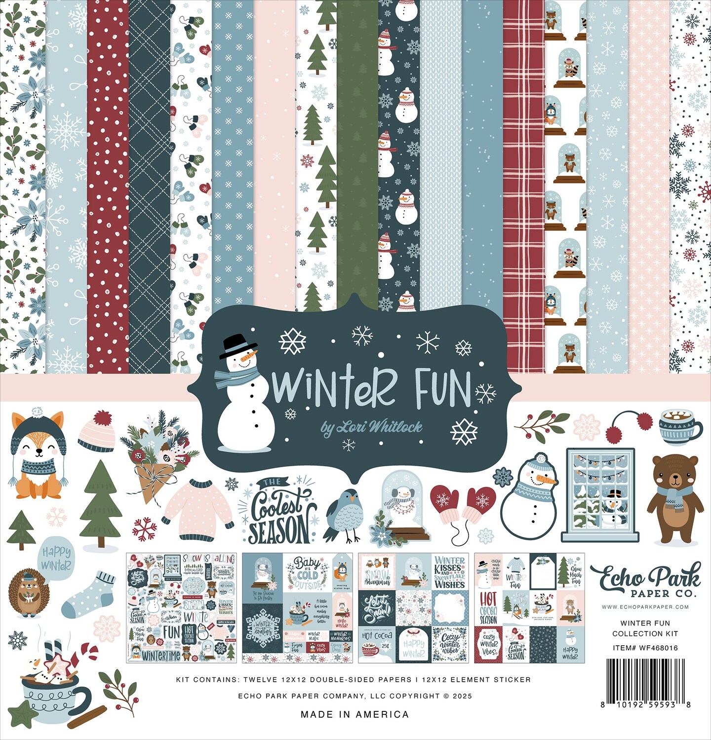 Echo Park Collection Kit 12&#x22;X12&#x22;-Winter Fun