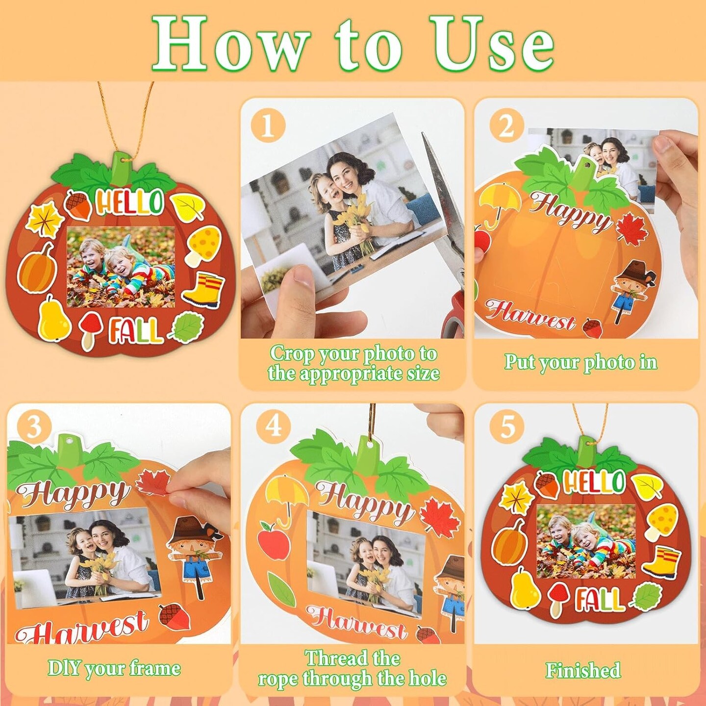 36 Sets Fall Thanksgiving Craft for Kids DIY (Colorful) 6.69 x 5.98 x 0.2 inches