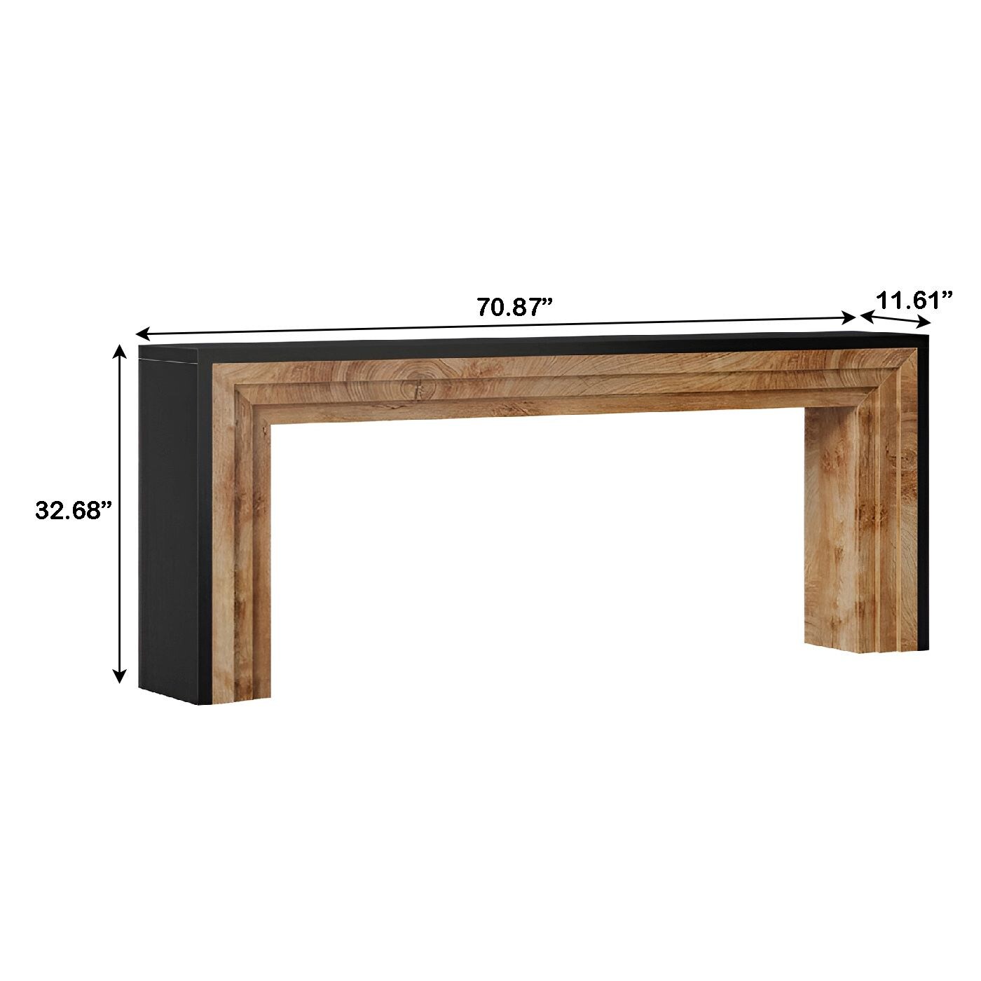 70.9" Long Farmhouse Sofa Table Narrow Entryway Console Table for Hallway