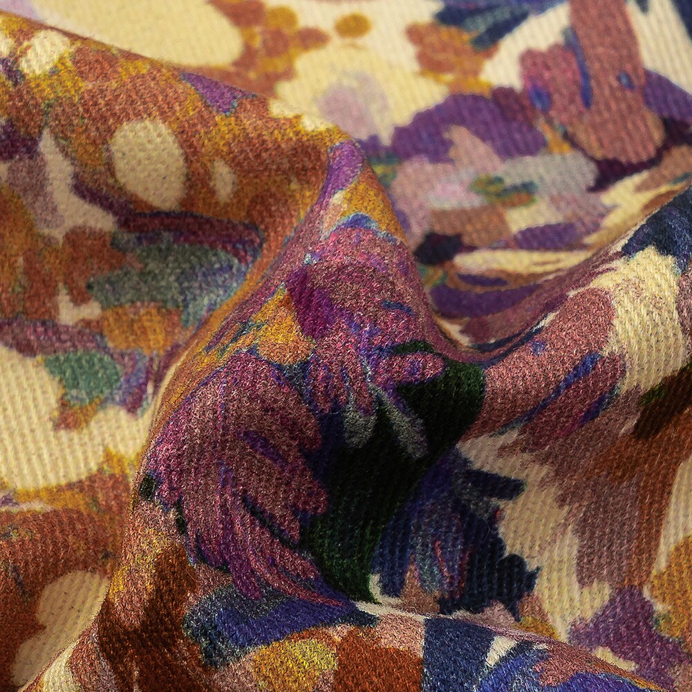 1 Yard Pollock's Perennials Stretch Brushed Cotton Twill Fabric 57 Inches Width