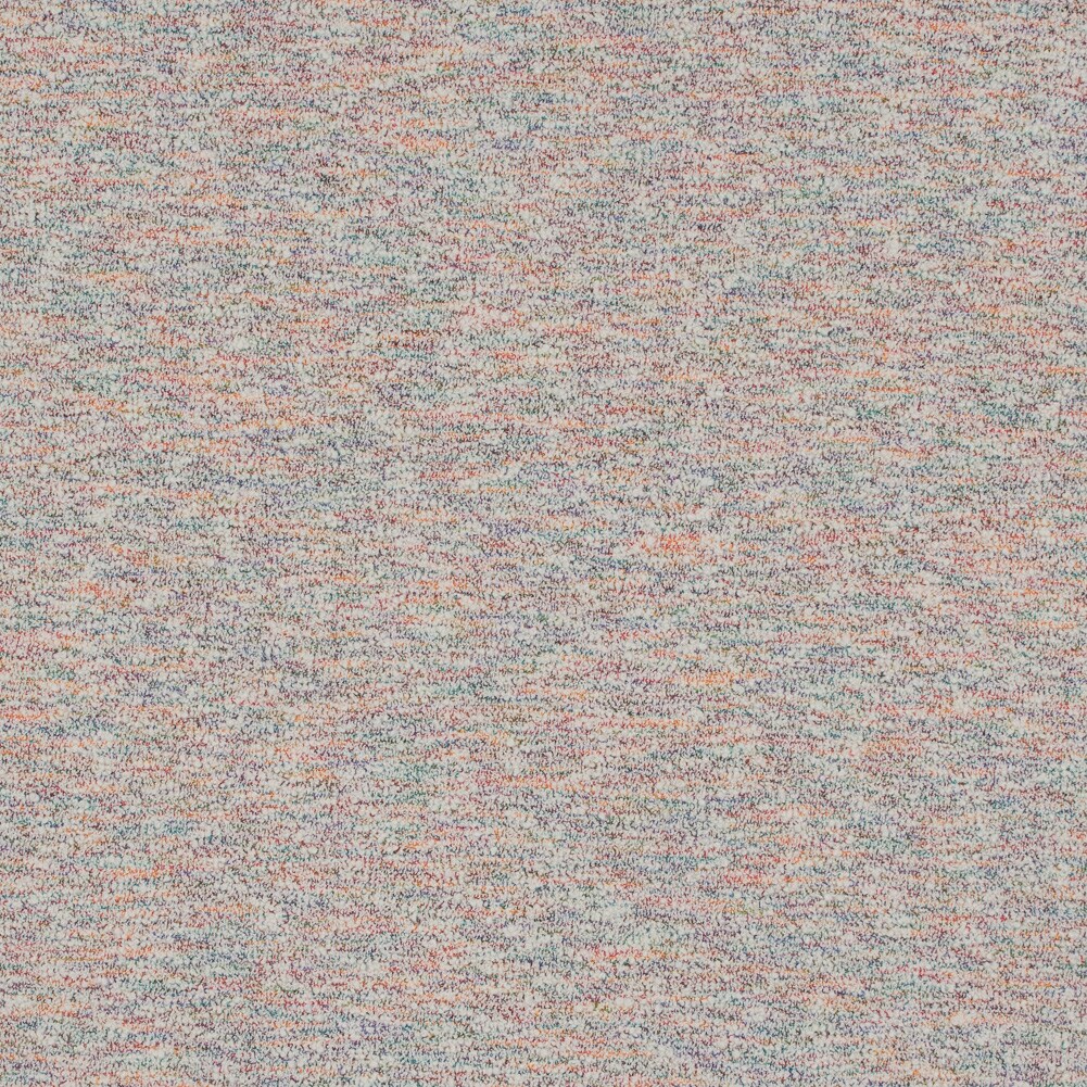 1 Yard Multicolor &#x26; Ivory Crepe Back Boucled Cotton Tweed Fabric
