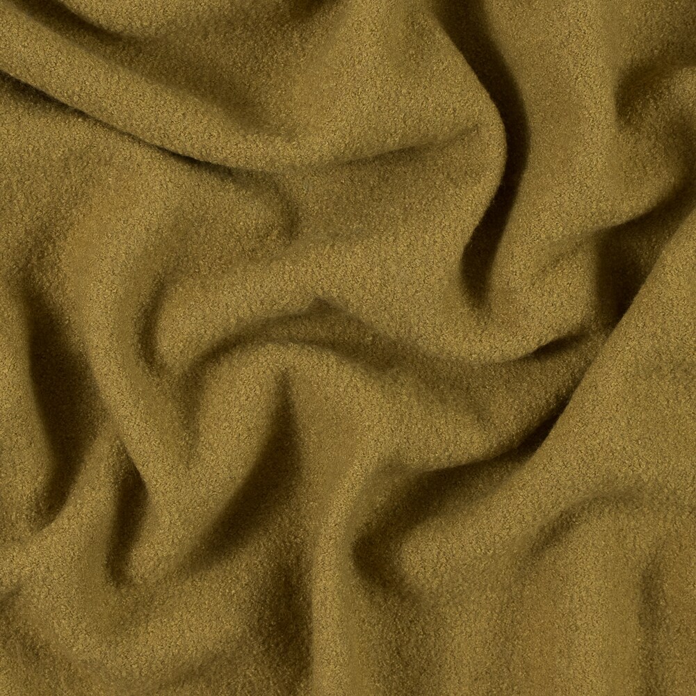 1 Yard Boiled Wool Coating Fabric - Golden Olive - Ketil Collection