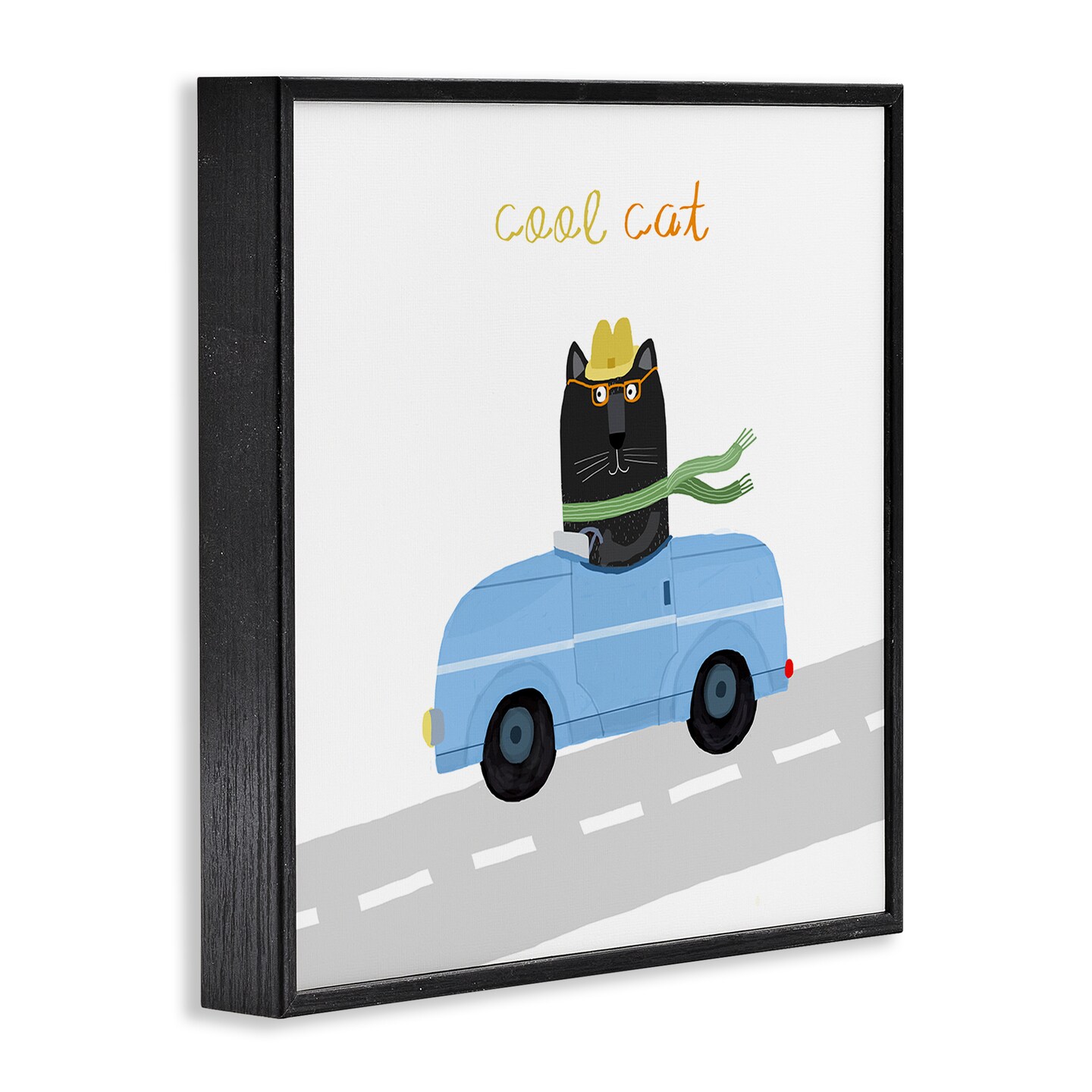 Stupell Industries Cool Cat in Car Framed Giclee By Carla Daly