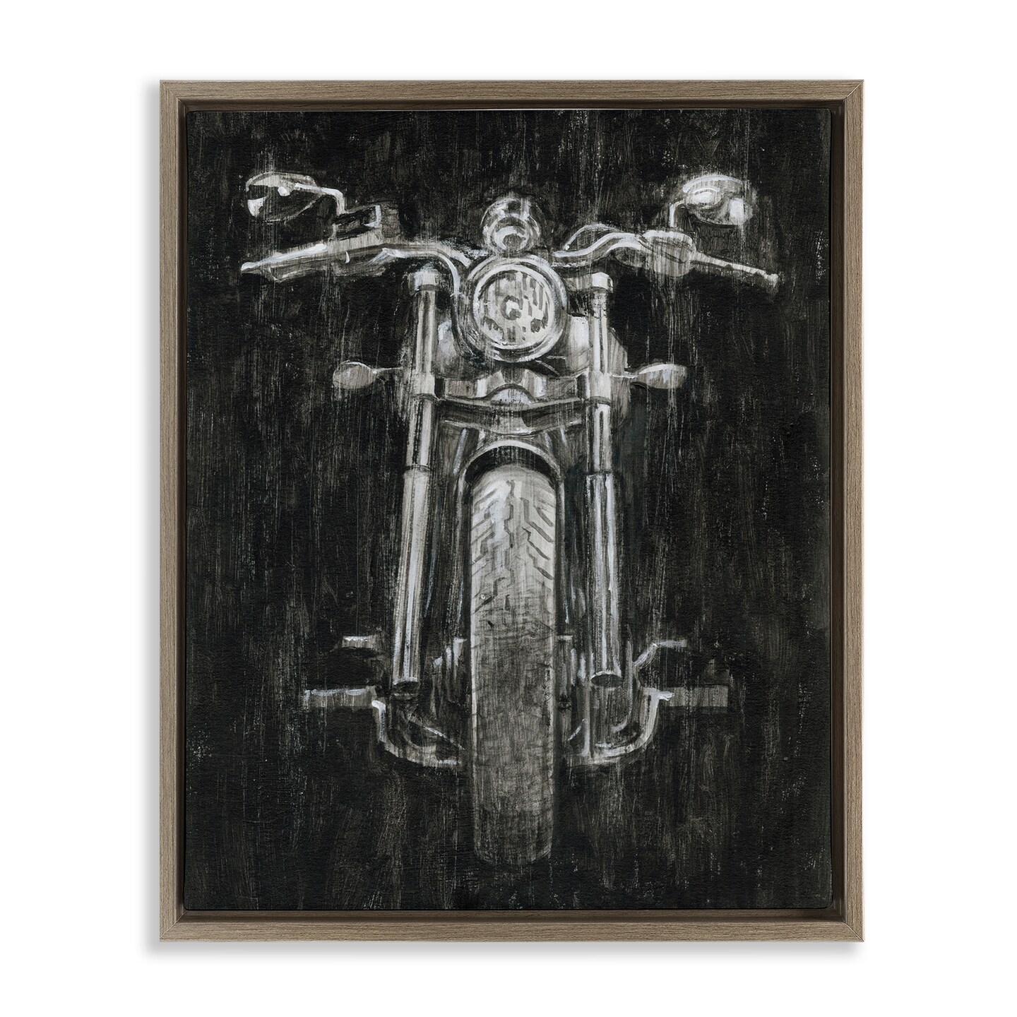 Stupell Industries Dark Rustic Motorcycle Floating Frame By Ethan Harper