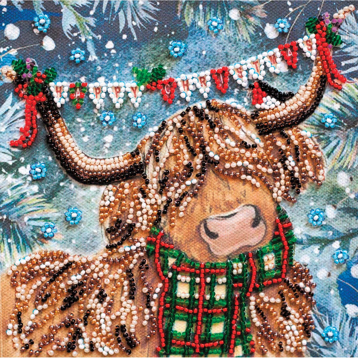 Abris Art Christmas Goby Beaded Embroidery Kit