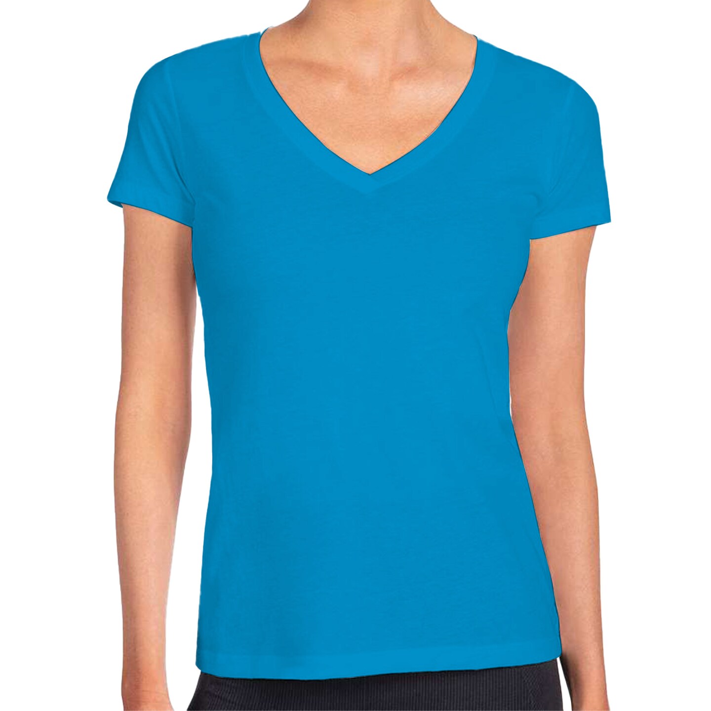 Next Level Women's Ideal V-Neck T-Shirt, Craft Light Solid Crewneck Tee