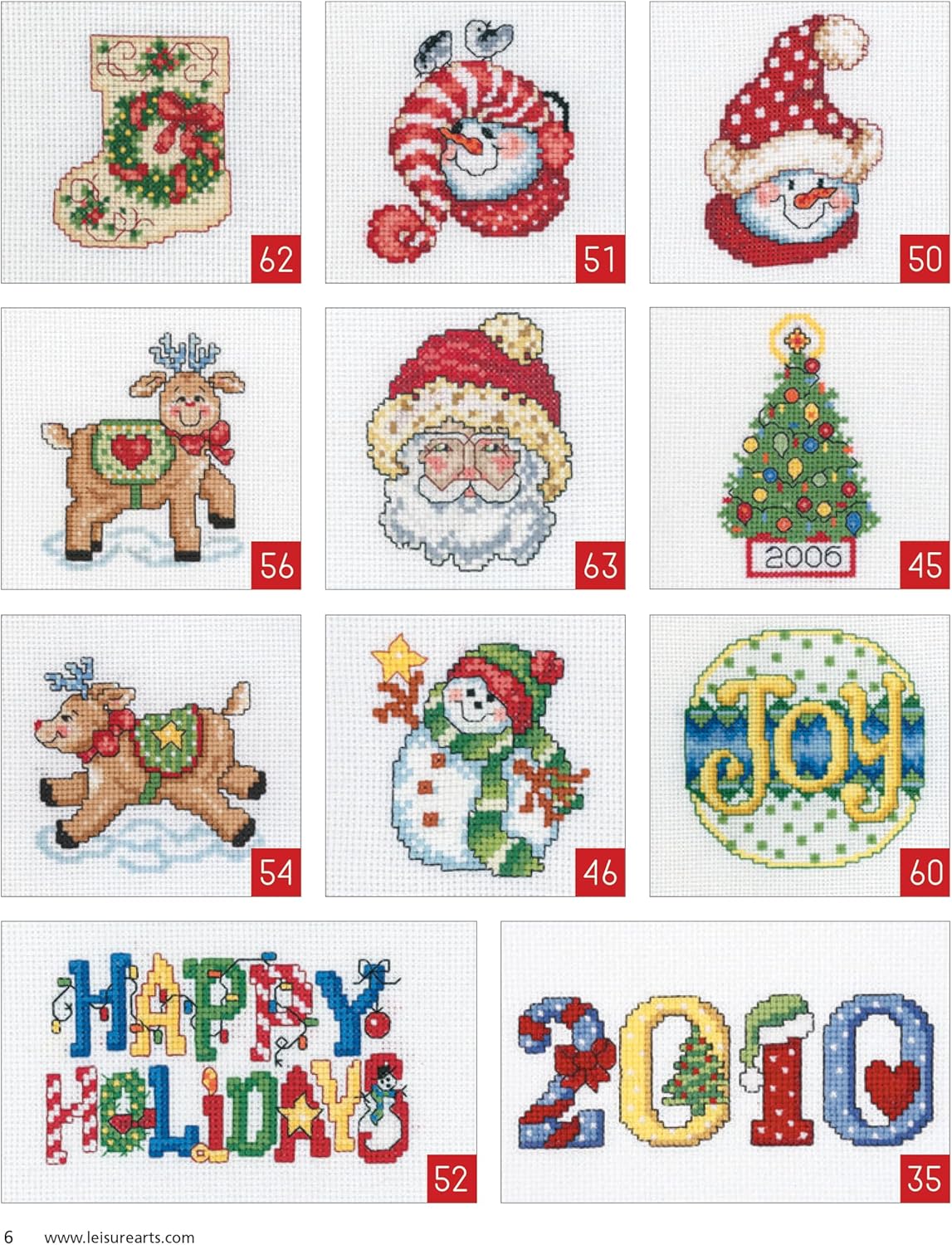 Holiday Ornaments Galore Cross Stitch Pattern Book – 98 Christmas Designs from Snowmen, Elves & Woodland Creatures, DIY Ornament Kits