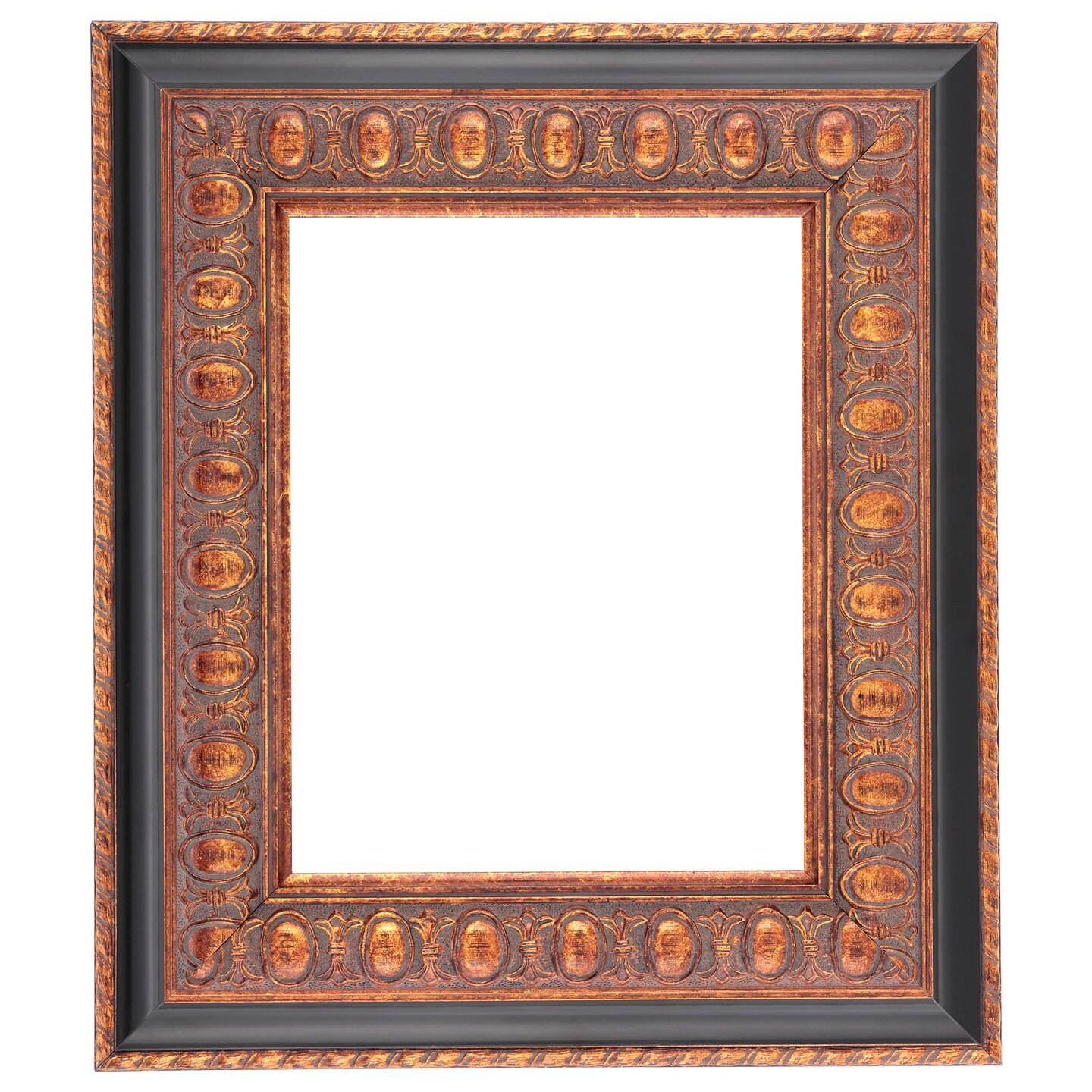 Imperial Frames Canterbury Collection 18x24" Antique Copper & Black Baroque Wood Frame, Hand-Finished, Museum-Quality Open Back Frame for 3/4" Canvas & Panels
