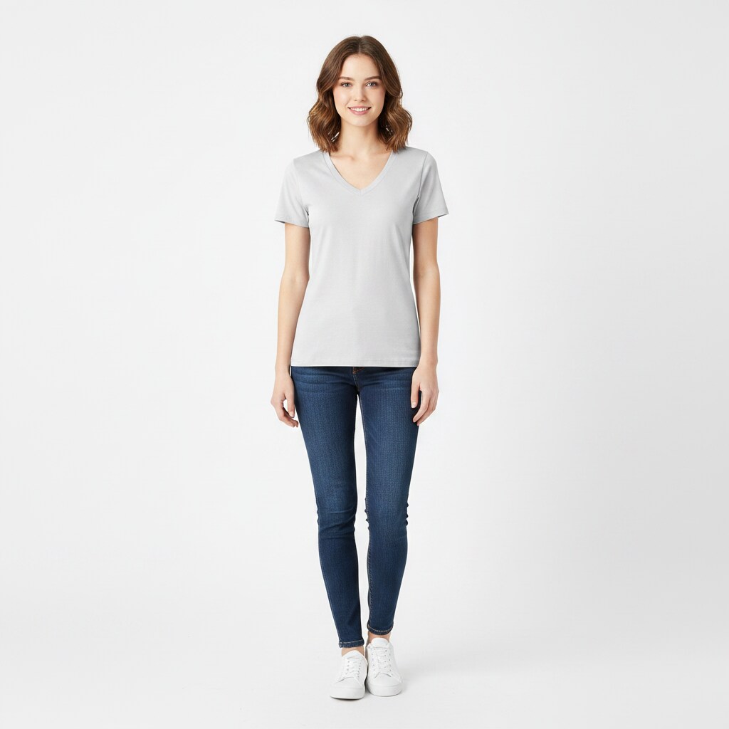 BELLA + CANVAS Women’s Relaxed Jersey V-Neck Tee for Casual, Layering & Everyday Soft Wear