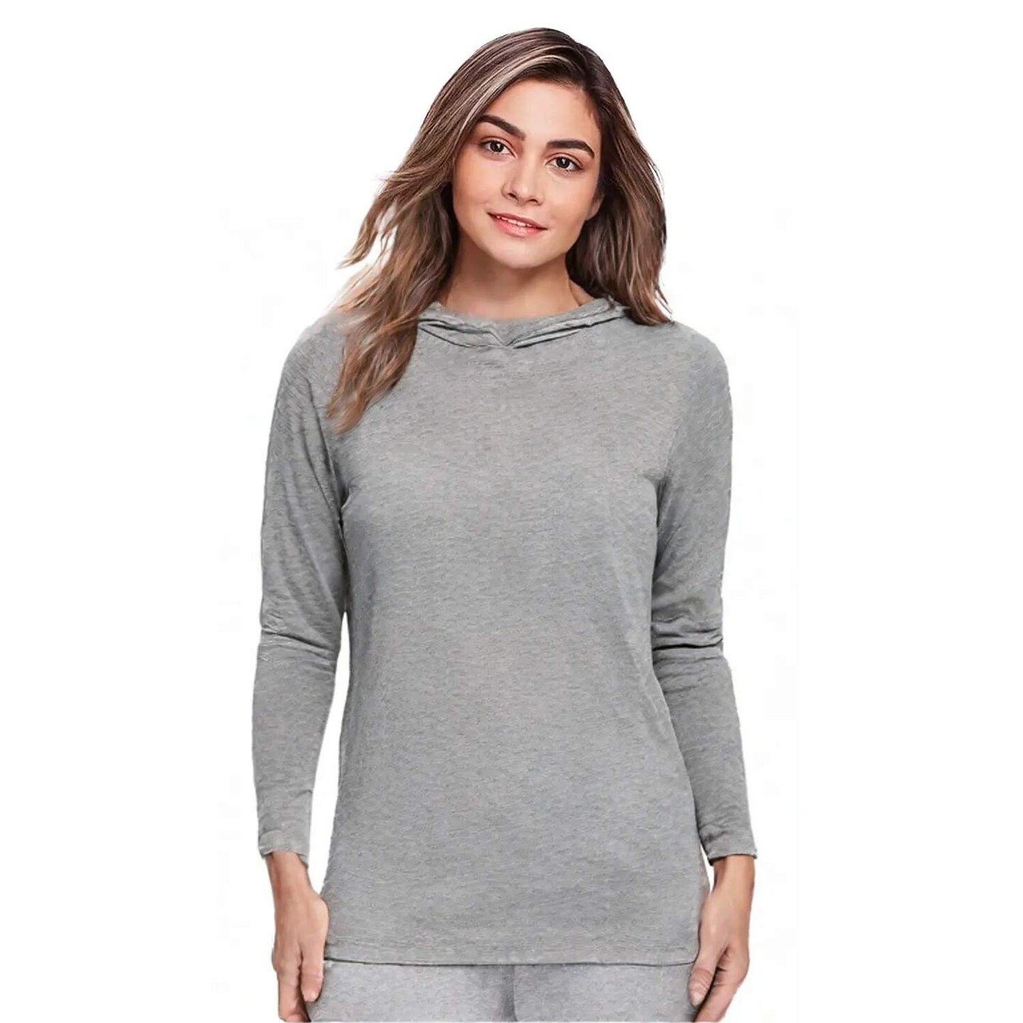 BELLA+CANVAS Jersey Hooded Long Sleeve Tee for Everyday Wear, Casual Style & Lightweight Comfort Unisex Shirt