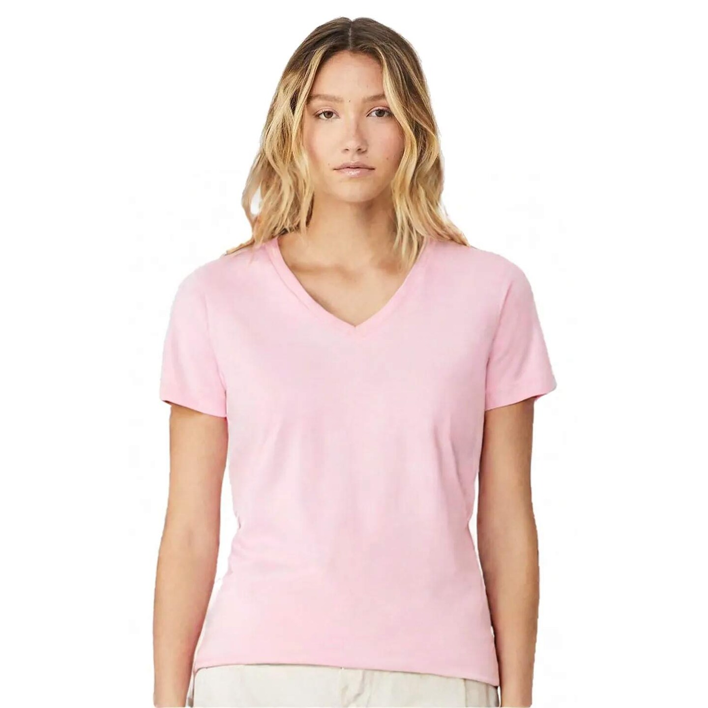 BELLA + CANVAS Women’s Relaxed Jersey V-Neck Tee for Casual, Layering & Everyday Soft Wear