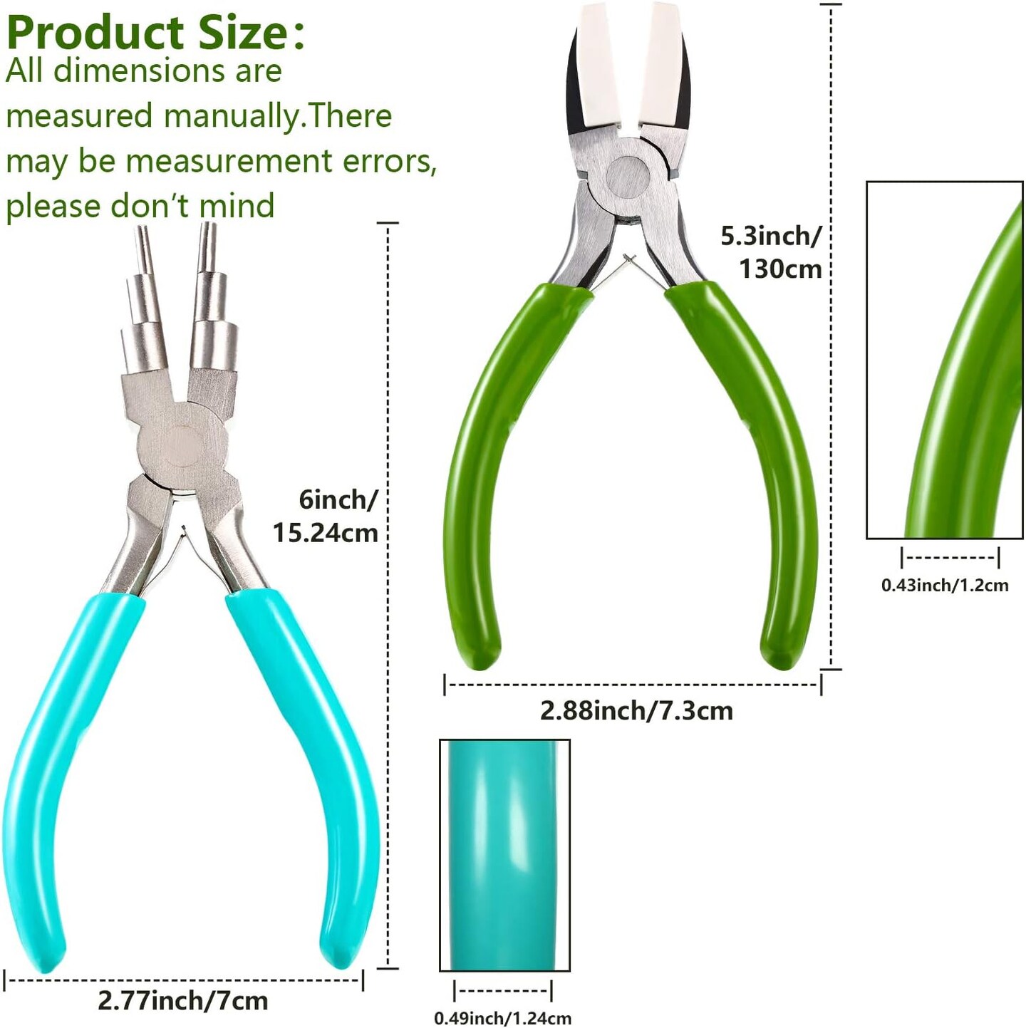 2 Pieces Jewelry Making Tool Bail Making Pliers 6 in 1 Jewelry Pliers Wire Bending Pliers for Beading Looping Shaping Wire DIY Crafts