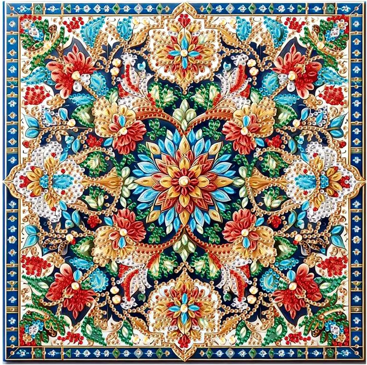 Mandala Diamond Art Kits for Adults – 5D Special Shaped Diamond Painting Kit – 12x12 Inch DIY Gem Art for Beginners, Home Wall Décor & Gifts