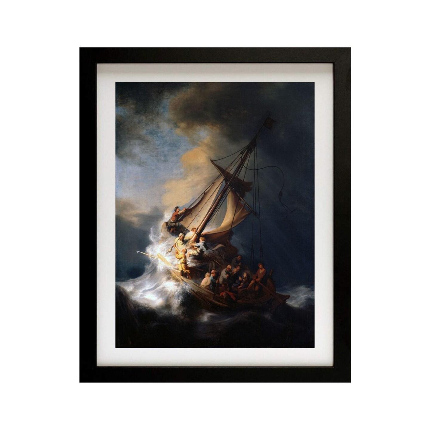 Rembrandt Christ In The Storm On The Sea Of Galilee Framed Art Print